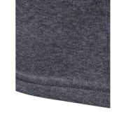 Shoulder esh Embellished Casual Hoodie - Gray Fansmadedirect