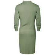 Side Slit Half Button Longline Shirt - Camouflage Green Fansmadedirect