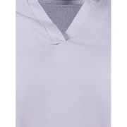 Simple Style Solid Color V-Neck 3/4 Sleeve Chiffon Blouse For Women - Gray Fansmadedirect