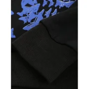 Skull and Butterfly Print Pullover Hoodie - Black Fansmadedirect