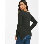 Skull Lightning Print Long Sleeve T Shirt - Black Fansmadedirect