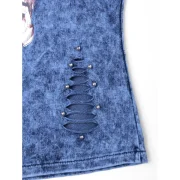 Skull Rose Tank Top - Blue Fansmadedirect