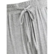Sleepwear Drawstring Flare Pants - Light Gray Fansmadedirect