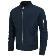 Sleeved Pocket Solid Color Jacket - Dark Slate Blue Fansmadedirect