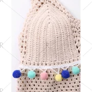 Sleeveless Fringe Cover Up Top - Pink One Fansmadedirect