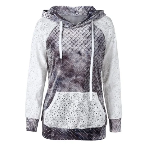 Snake Print Kangaroo Pocket Hoodie - Fansmadedirect