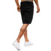 Solid Color Leisure Drawstring Shorts - Black Fansmadedirect