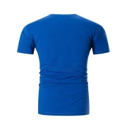 Solid Color Short Sleeves Basic T-shirt - Blue Fansmadedirect