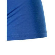 Solid Color Short Sleeves Basic T-shirt - Blue Fansmadedirect
