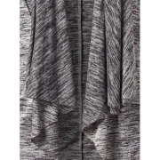 Space Dye Open Front Asymmetric Cardigan - Gray Cloud Fansmadedirect