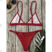 Spaghetti Strap Bikini Suit - Red Fansmadedirect
