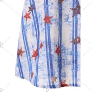Stars and Stripes Open Shoulder T-shirt - White Fansmadedirect