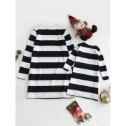 Striped Print atching Family Christmas Sleeping Dress - om Fansmadedirect