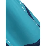 Striped Print Contrast Tee - Medium Turquoise Fansmadedirect