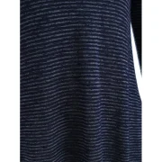 Striped Print Top with Scarf - Cadetblue Fansmadedirect