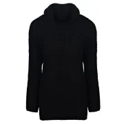 Stylish Hooded Long Sleeve Irregular Hem Women's Oversized Sweater - Black One Size(fit Size Xs To Fansmadedirect
