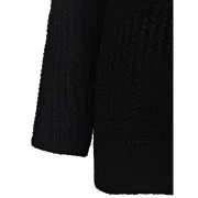 Stylish Hooded Long Sleeve Irregular Hem Women's Oversized Sweater - Black One Size(fit Size Xs To Fansmadedirect