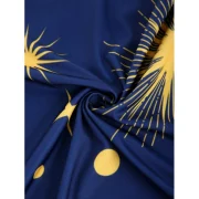 Sun and oon Printed Short Sleeves T-shirt - Cadetblue Fansmadedirect