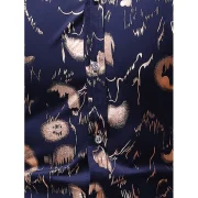 tand Collar Gilding Print hirt - Cadetblue Fansmadedirect