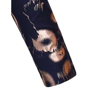 tand Collar Gilding Print hirt - Cadetblue Fansmadedirect