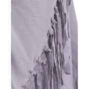 Tassel Asymmetric Long Sleeve Top - Gray Fansmadedirect