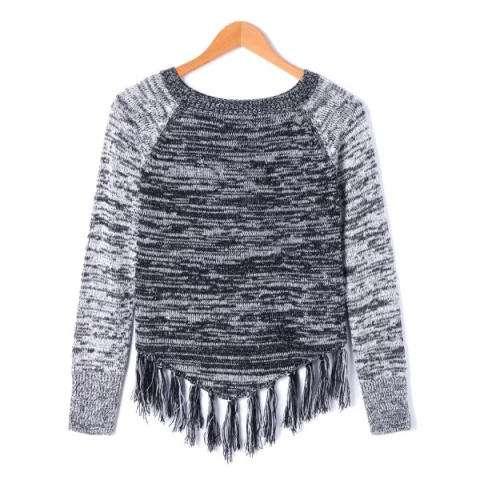 Tassel Long Sleeve Sweater - Fansmadedirect