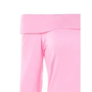 Three Quarter Sleeve Skirted T-shirt - ight Pink Fansmadedirect
