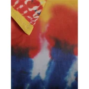 Tie Dye Print Hidden Button Shirt - Fansmadedirect