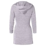 Tie Knot Faux Twinset Hoodie - Light Gray Fansmadedirect