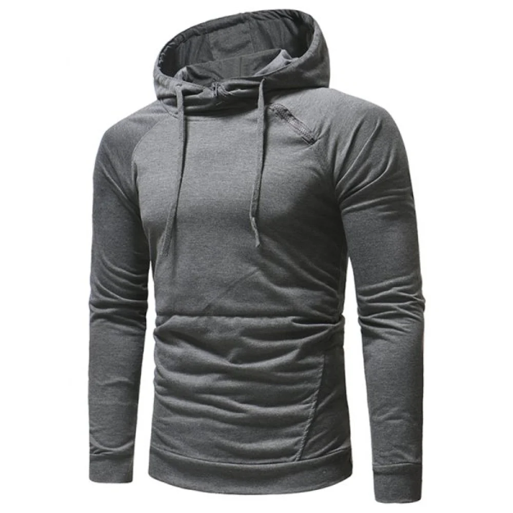 Tiger Embroidery Raglan leeve Hoodie - Dark Gray Fansmadedirect