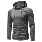 Tiger Embroidery Raglan leeve Hoodie - Dark Gray Fansmadedirect