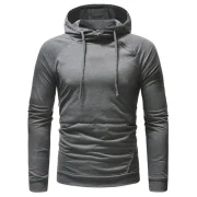 Tiger Embroidery Raglan leeve Hoodie - Dark Gray Fansmadedirect