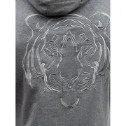 Tiger Embroidery Raglan leeve Hoodie - Dark Gray Fansmadedirect