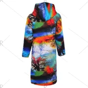 Trendy Hooded Long Sleeve Printed Pocket Women Winter Coat - Fansmadedirect