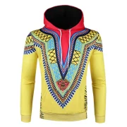 Tribal 3D Print Pullover Hoodie - Yellow Fansmadedirect