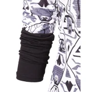 Tribal Geometric Print Front Pocket T-shirt - Black Fansmadedirect