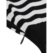 Tribe Print Striped Panel A Line Dress - Black Fansmadedirect