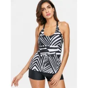 tripes trappy Tankini et - Black Fansmadedirect