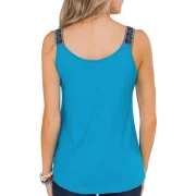 Twist Ethnic trap Tank Top - Crystal Blue Fansmadedirect