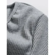 Twist Front Knitted Dress - Light Gray Fansmadedirect