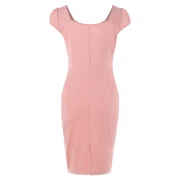 Twisted Chest Summer Plain Dress - Pink Fansmadedirect