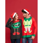 Two Person Pullover Christmas Santa Sweatshirt Pajamas - Fansmadedirect