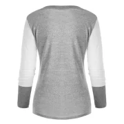 Two Tone ong Sleeve Top - White Fansmadedirect