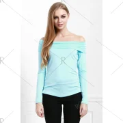 tylish lash Neck Long leeve Cassiopia Women's Tee - Blue Fansmadedirect