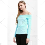 tylish lash Neck Long leeve Cassiopia Women's Tee - Blue Fansmadedirect