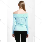 tylish lash Neck Long leeve Cassiopia Women's Tee - Blue Fansmadedirect