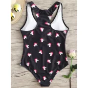 Unicorn Racerback wimsuit - Black Fansmadedirect