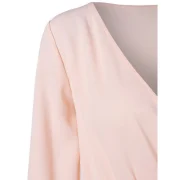 V Neck Asymmetrical Surplice Dress - Light Pink Fansmadedirect