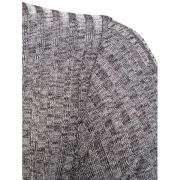 V-Neck Design Solid Color Casual T-shirt - Light Gray Fansmadedirect