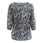 V Neck Slit Sleeve Printed Top - Fansmadedirect